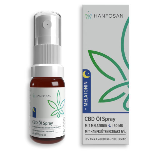 CBD Öl Spray 5 % mit Melatonin · 10 ml